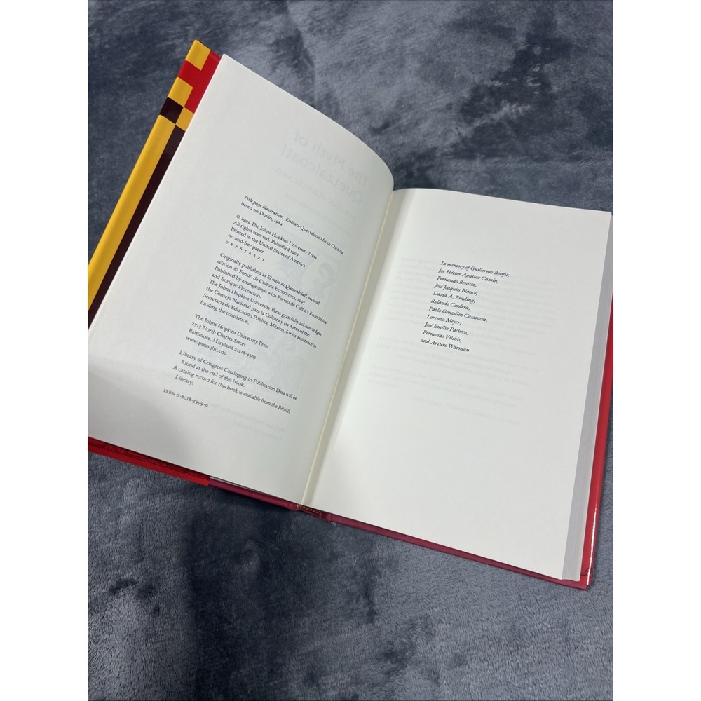 Vintage The Myth of Quetzalcoatl Book Enrique Florescano 1999 Johns Hopkin HC DJ - Picture 9 of 9